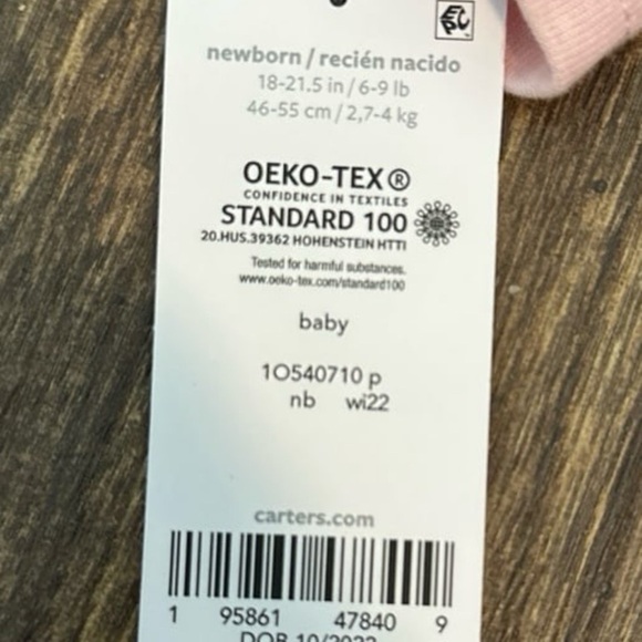 kids girls Carters pink Onesie newborn (full of love) - Picture 3 of 3
